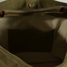 Berthille Hermine Hobo Shopping Bag Leather Khaki