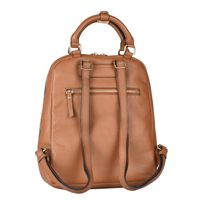Sac à Dos En Cuir Grainé TRUSSARDI - Noir - Occasion Bon état - Taille Petit