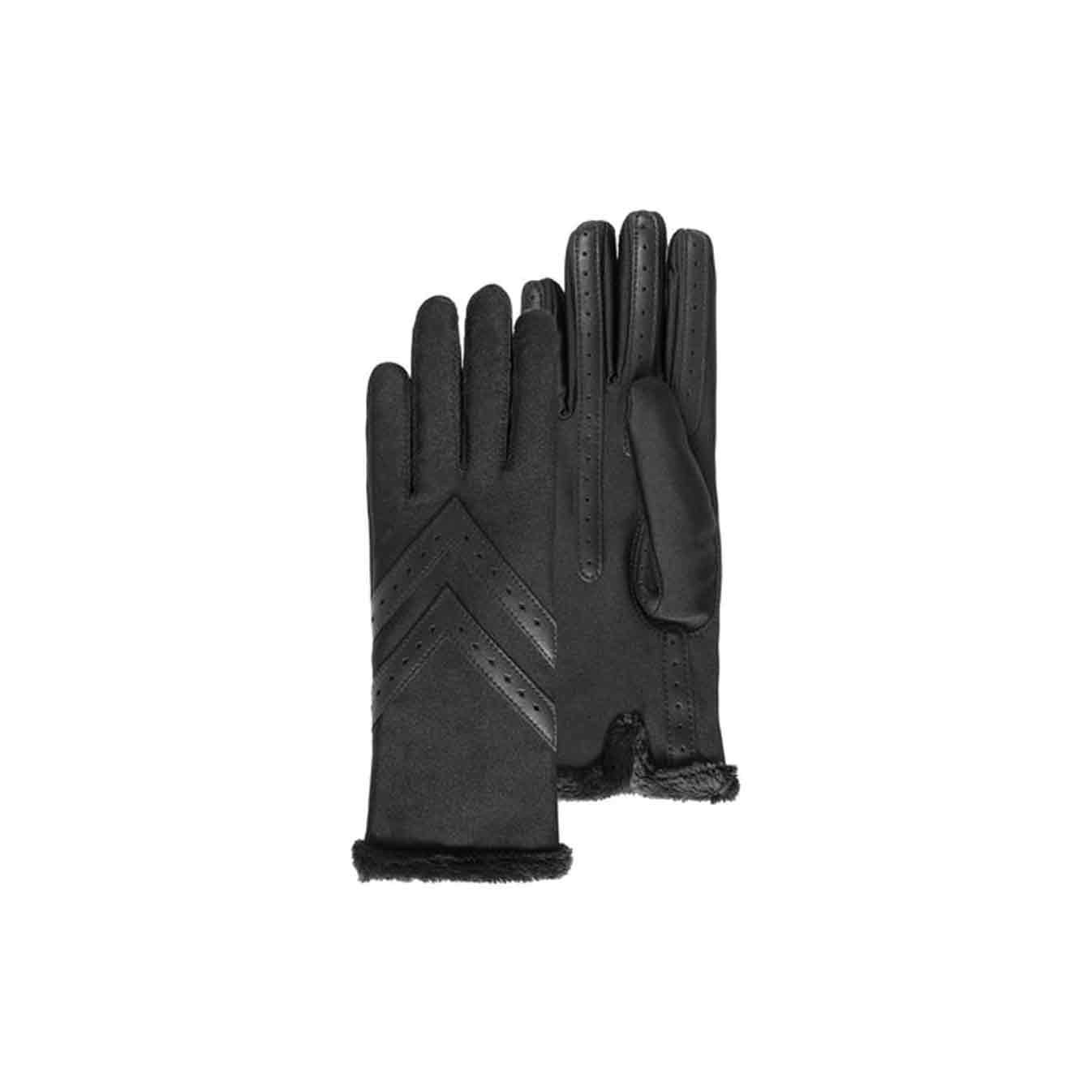 Isotoner Women's Stretch Lined Black Gloves
