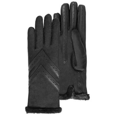 Isotoner Women's Stretch Lined Black Gloves