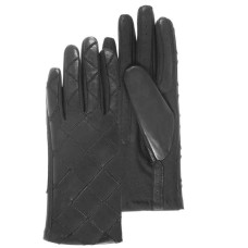 Isotoner Women's Leather Lined Gloves Black