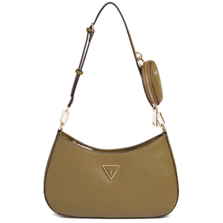Guess Alexie Saffiano Olive Hobo Bag