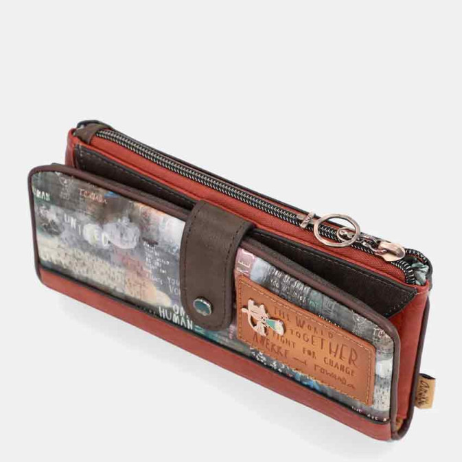 Anekke Butterfly Large Wallet – Multicolor, Große Damengeldbörse Mit RFID-Schutz, 18,5x10x4,5 Cm