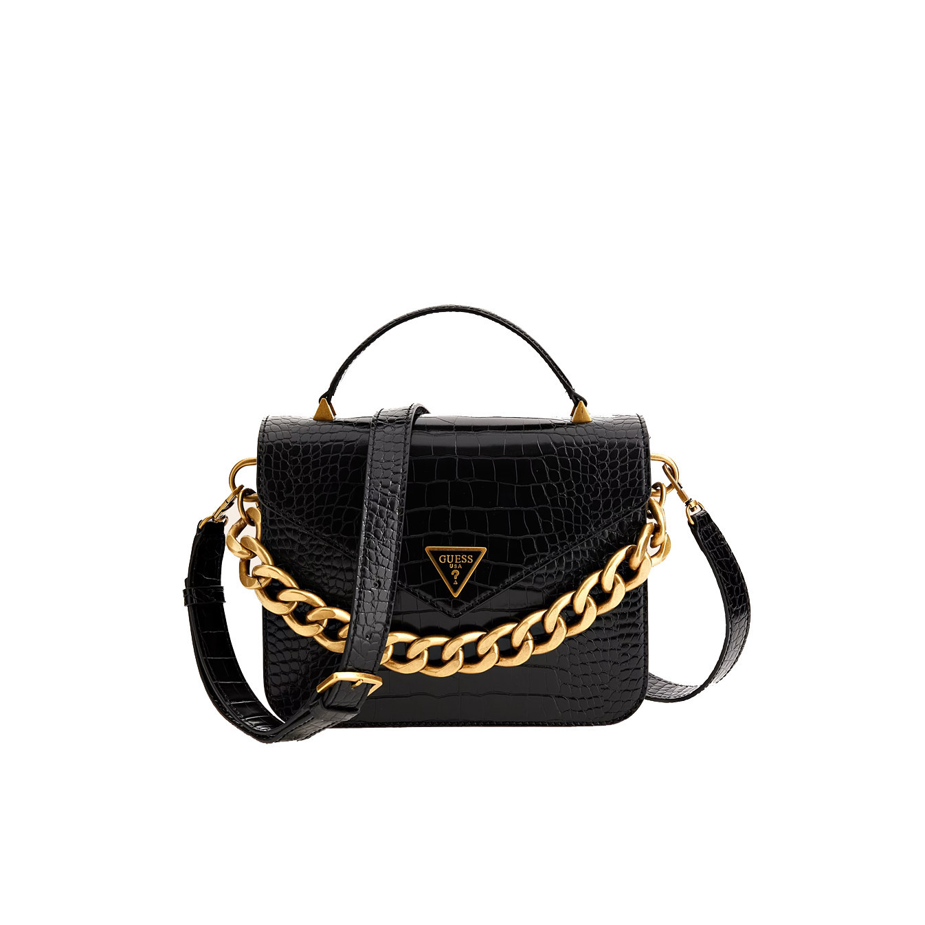 Guess Back Top Mini Handbag Double Worn Black