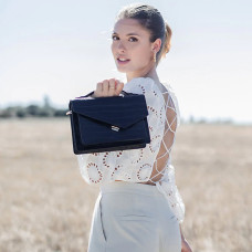 Lancaster Zoé x Lancaster Trotteur Anna Bag 480-010 Black Croco