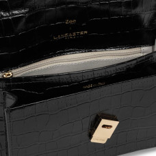 Lancaster Zoé x Lancaster Trotteur Anna Bag 480-010 Black Croco