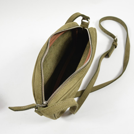 Berthille Nubuck Minaudière Trotteur Kaki