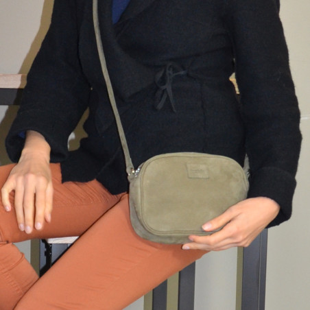 Berthille Nubuck Minaudière Trotteur Kaki