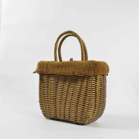 The Basket Journey Moscoubijoux Small Cabas Camel