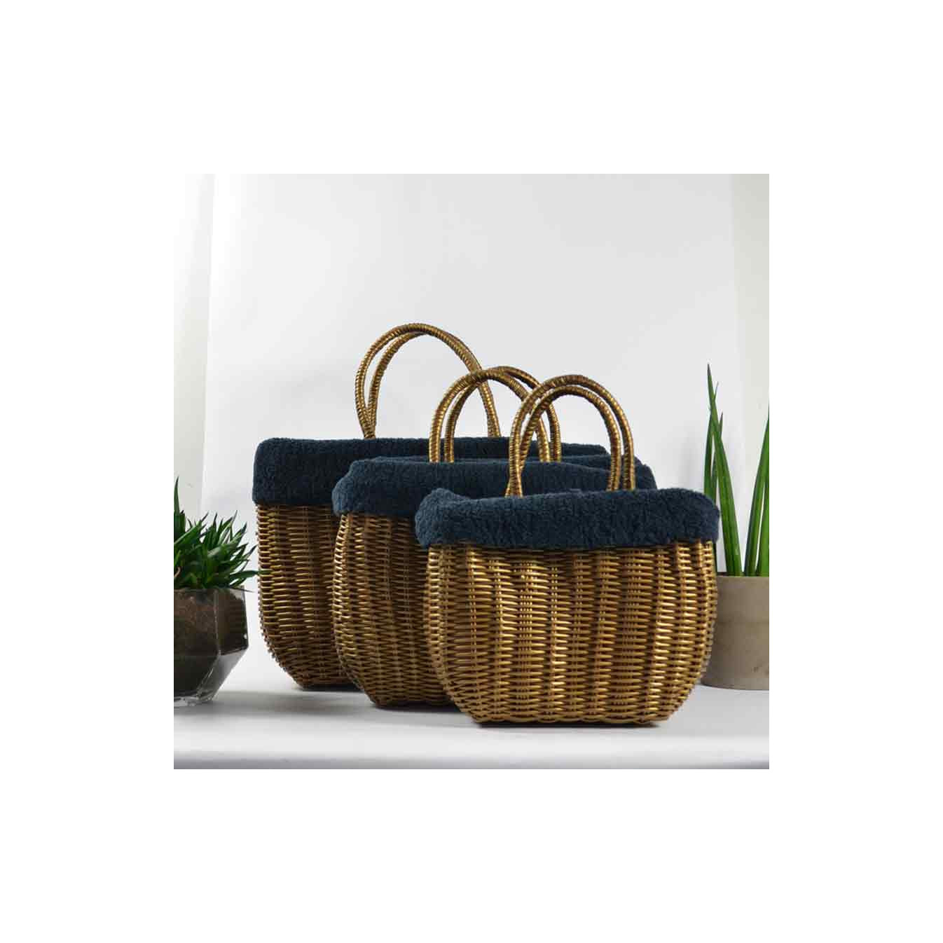 The Basket Journey Moscoubijoux Small Tote Marine