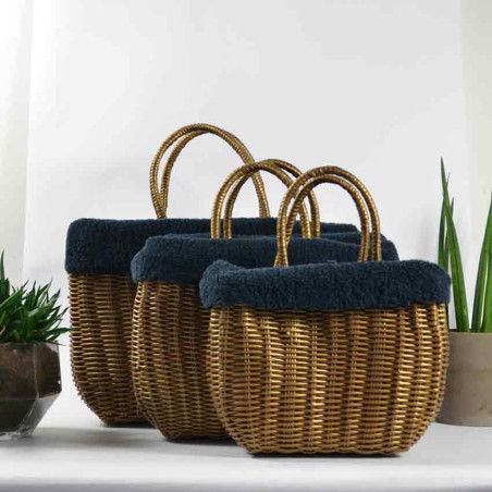 The Basket Journey Moscoubijoux Small Tote Marine