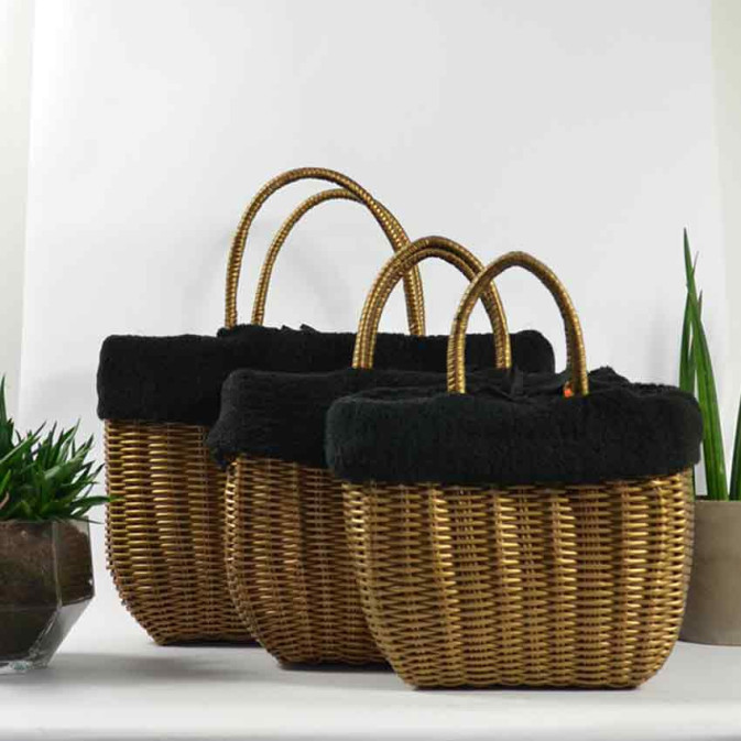 Le Voyage en Panier Moscoubijoux Small Tote Bag Black