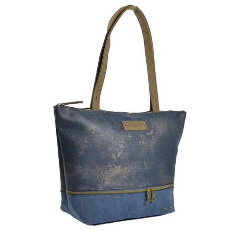 The Journey in Basket Tote Bag Universal Blue