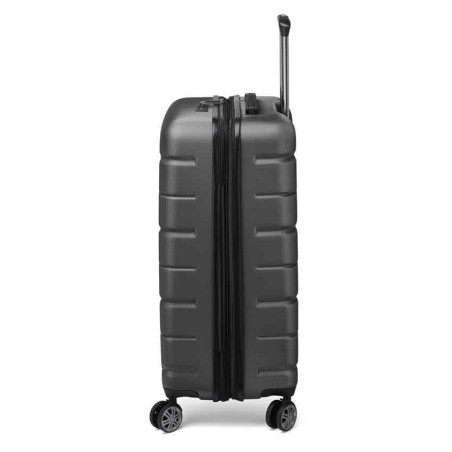 Delsey Air Armour Valise Soute M Extensible 4 Roues 68 CM combinaison TSA noir côté
