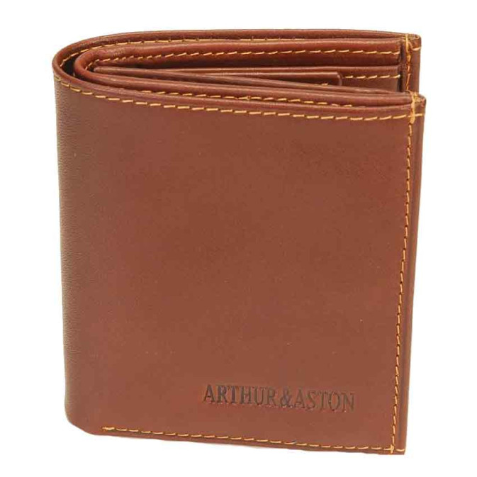 Arthur & Aston Adam Cardholder and Wallet Chestnut Leather