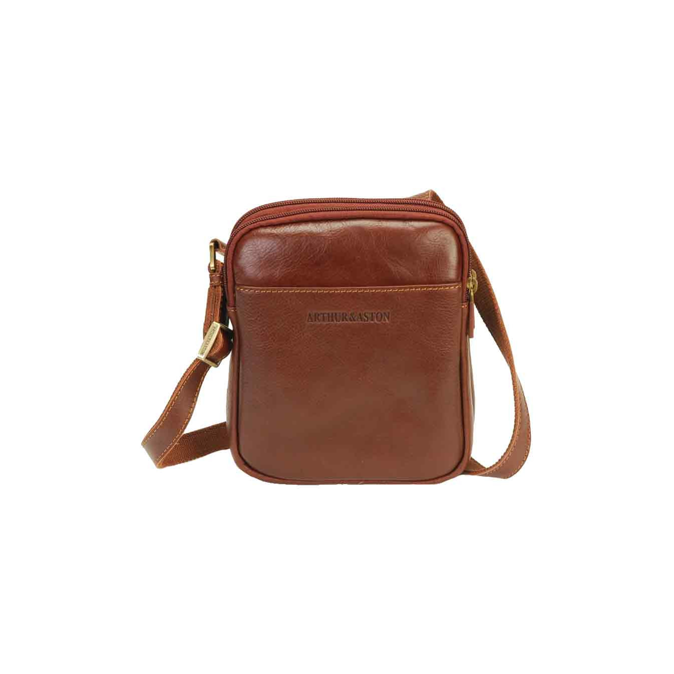 Arthur & Aston Adam Crossbody Leather Bag 2218-03 Chestnut