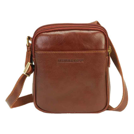 Arthur & Aston Adam Crossbody Leather Bag 2218-03 Chestnut