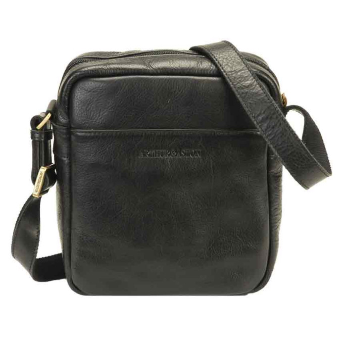 Arthur & Aston Adam Crossbody Leather Bag 2218-05 Black
