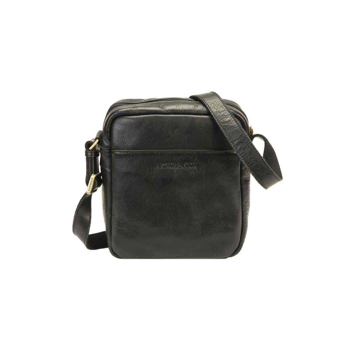 Arthur & Aston Adam Crossbody Leather Bag 2218-05 Black