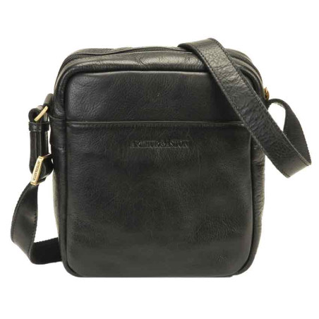 Arthur & Aston Adam Crossbody Leather Bag 2218-05 Black