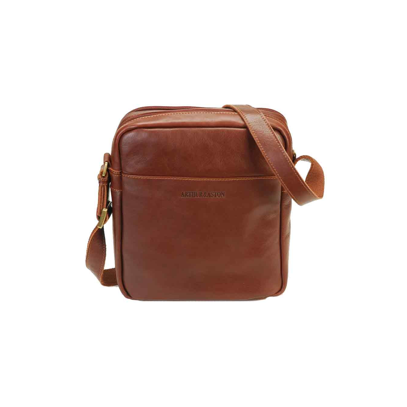Arthur & Aston Adam Crossbody Leather Bag 2218-06 Chestnut