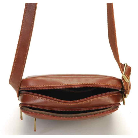 Arthur & Aston Adam Crossbody Leather Bag 2218-06 Chestnut