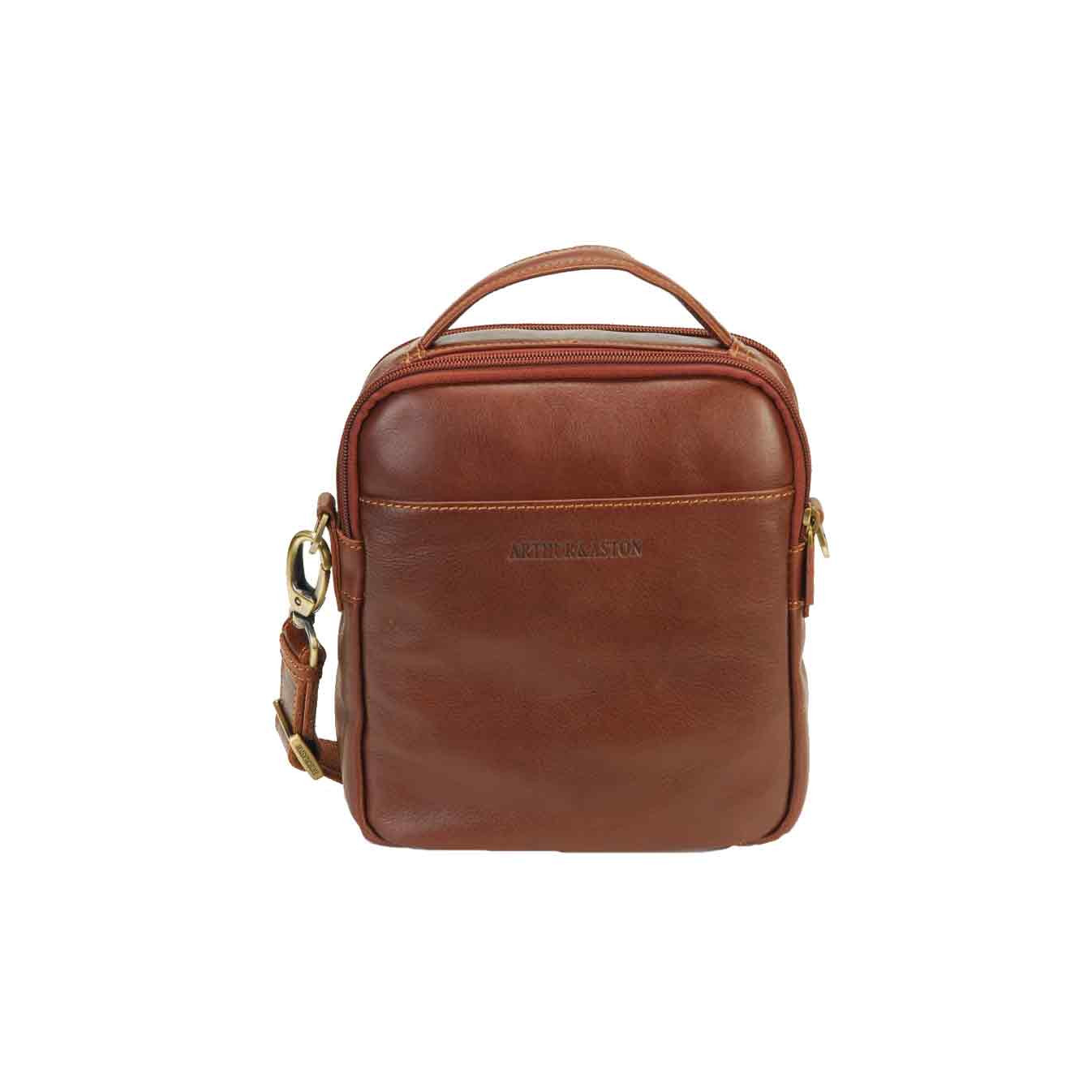 Arthur & Aston Adam Crossbody Leather Bag 2218-10 Chestnut