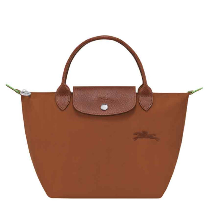 Longchamp Le Pliage Green Handbag S Cognac