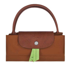 Longchamp Le Pliage Green Handbag S Cognac