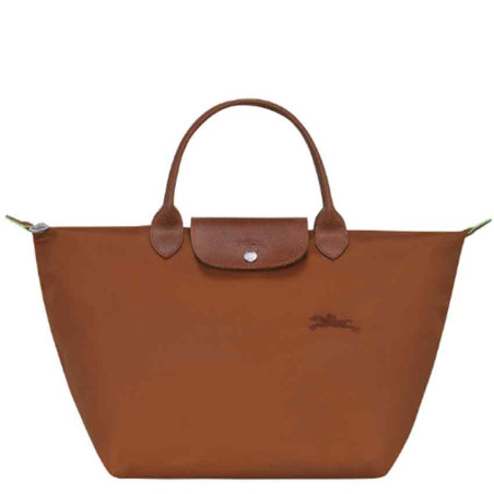 Longchamp Le Pliage Green Sac À Main M Cognac