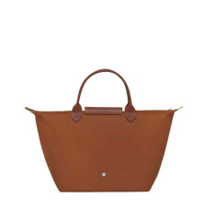 Longchamp Le Pliage Green Handbag M Cognac