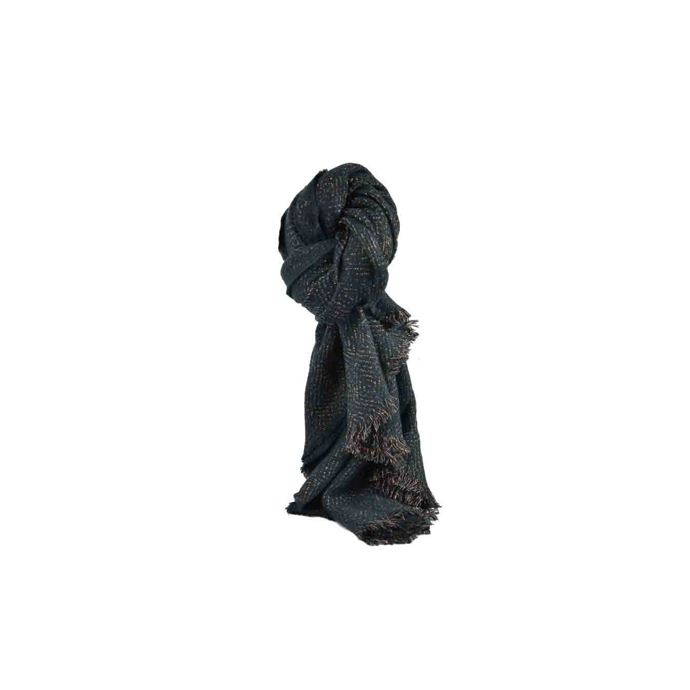 Farfouillette Stockholm Scarf Shawl Shiny Wool Navy