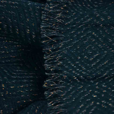 Farfouillette Stockholm Scarf Shawl Shiny Wool Navy