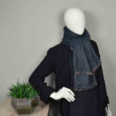 Farfouillette Stockholm Scarf Shawl Shiny Wool Navy