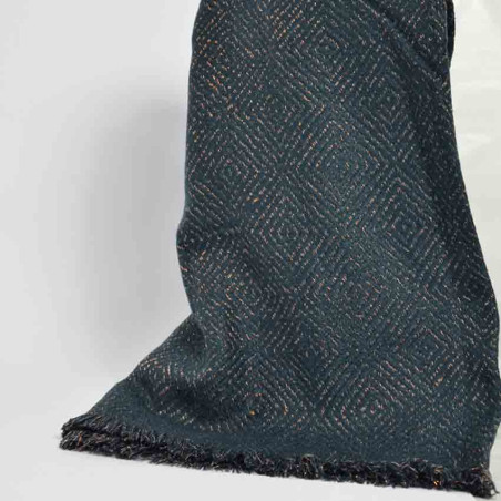 Farfouillette Stockholm Scarf Shawl Shiny Wool Navy