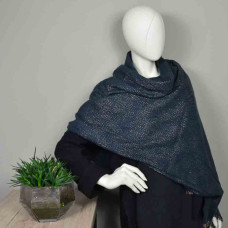 Farfouillette Stockholm Scarf Shawl Shiny Wool Navy