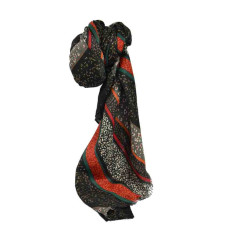 Farfouillette Congo Animal Print Black Scarf