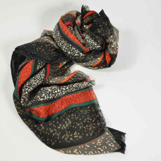 Farfouillette Congo Animal Print Black Scarf