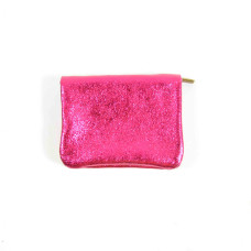 Farfouillette Compact Coin Purse Leather PM Fuchsia