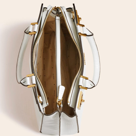 Sac à Main Guess Femme - Camel Rétro Effet Croco - Neuf Avec étiquettes