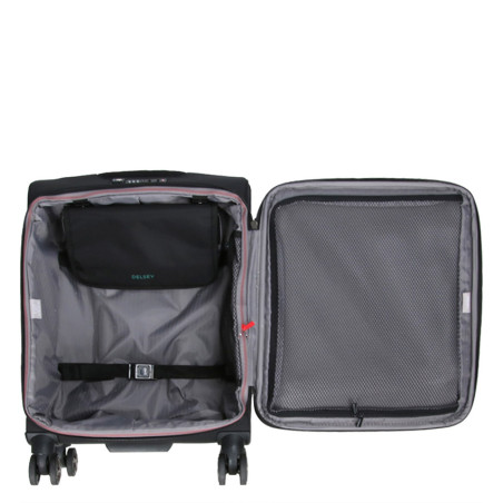 Delsey Helium Dlx Slim 4-Wheel Carry-On Suitcase 55cm Black
