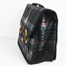 Poids Plume Cartable 38cm Tartan gris cote