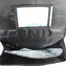 Poids Plume Cartable 38cm Tartan gris ouvert