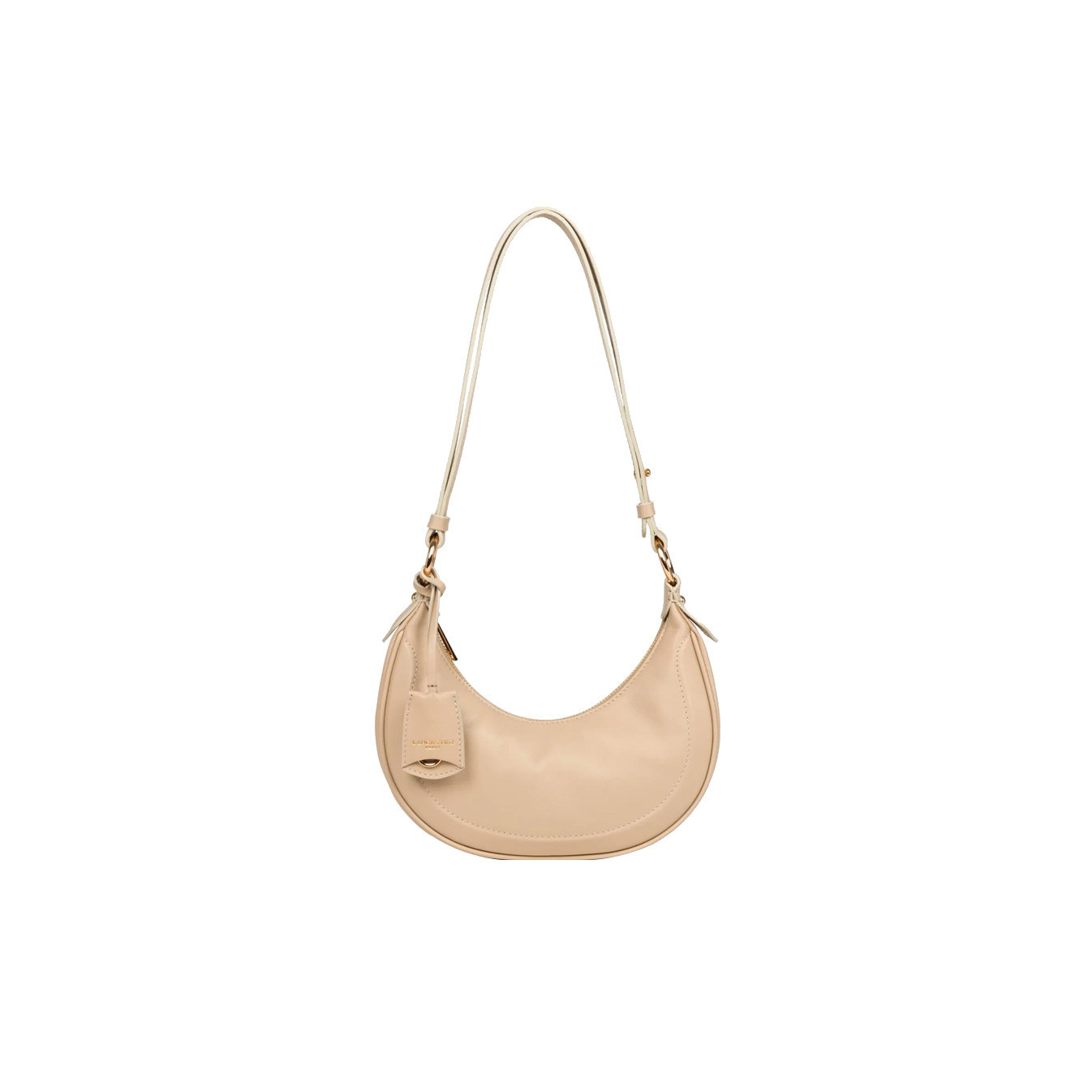 Lancaster Noholita Day Hobo Leather Bag 480-037 Dark Beige