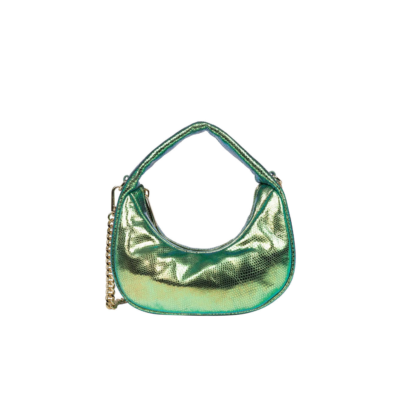 Lancaster Noholita Night Hobo Leather Sac 480-038 Chameleon Green
