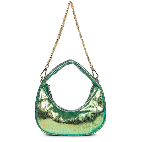 Lancaster Noholita Night Hobo Leather Sac 480-038 Chameleon Green