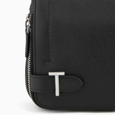 Le Tanneur Simone Petit Shoulder Bag Grained Leather Black