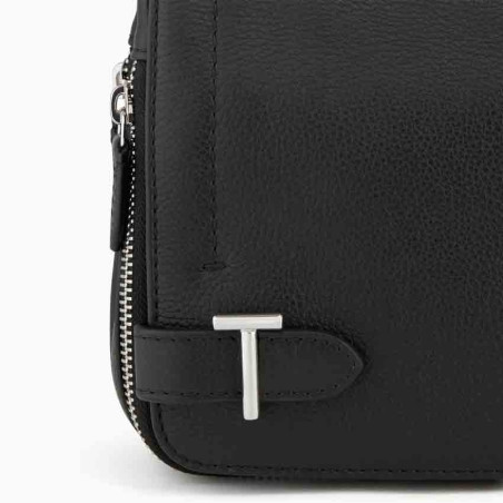 Le Tanneur Simone Petit Shoulder Bag Grained Leather Black