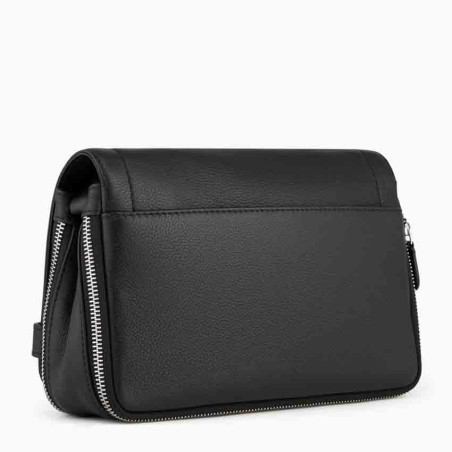 Le Tanneur Simone Petit Shoulder Bag Grained Leather Black