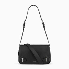 Le Tanneur Simone Petit Shoulder Bag Grained Leather Black
